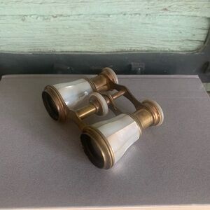 Antique Marchand Paris Mother of Pearl opera glasses.